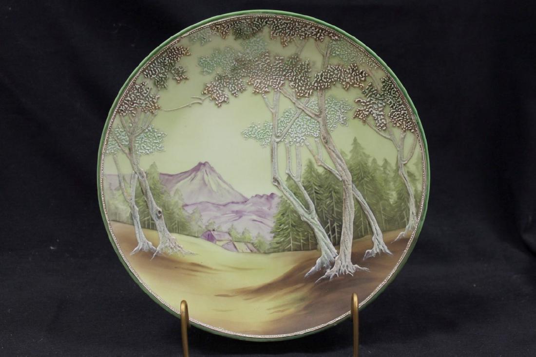 Nippon Blue M in wreath 9 7/8" White Woodland round (1 of 1)