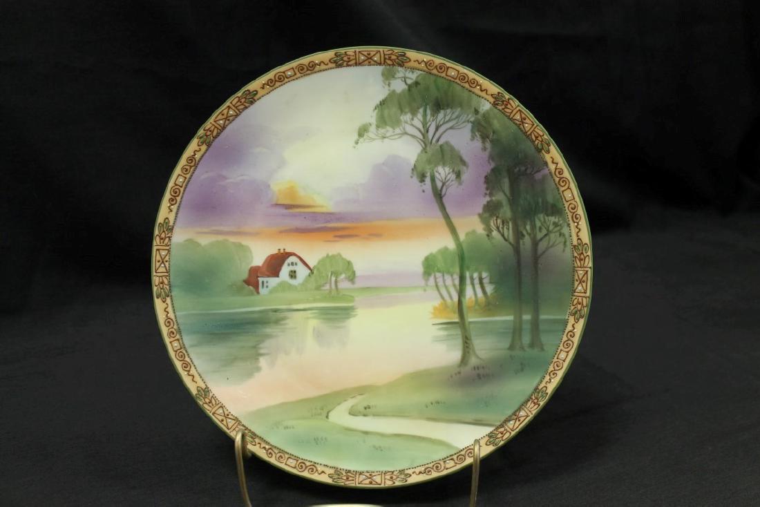 Nippon Green M in wreath 10 1/4" plaque with lake side (1 of 1)