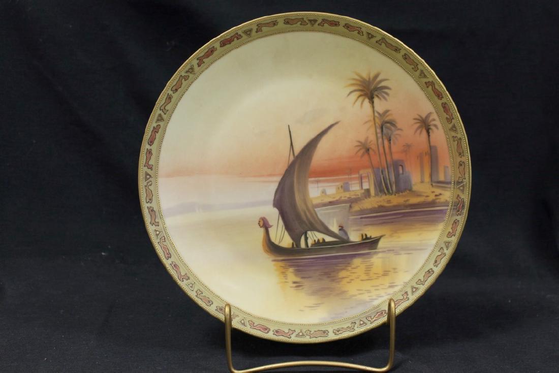 Nippon Green M in wreath 10 1/4" round plaque with (1 of 1)