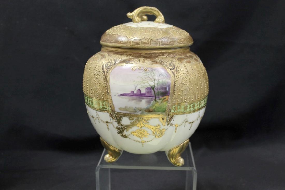 Nippon Blue Maple Leaf (partial mark) footed melon (1 of 4)