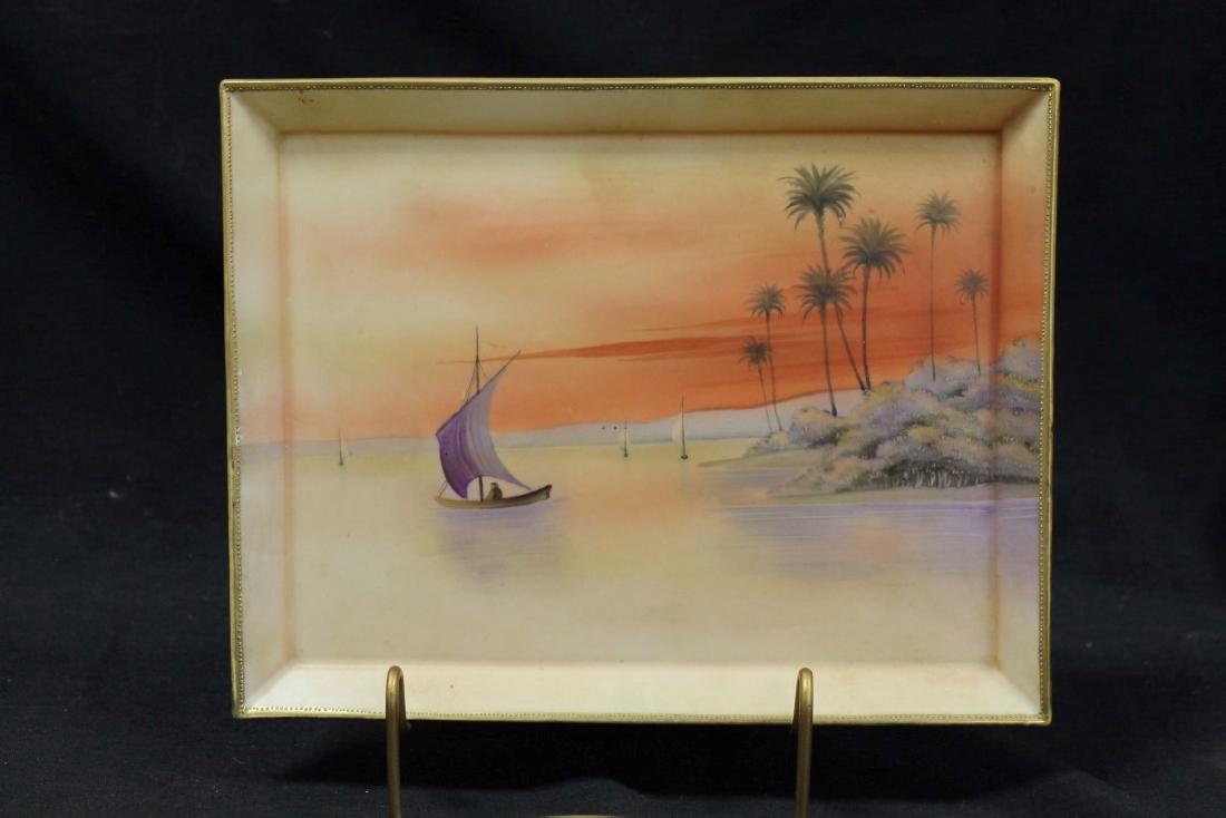 Nippon Green M in wreath rectangular hanging plaque (1 of 1)