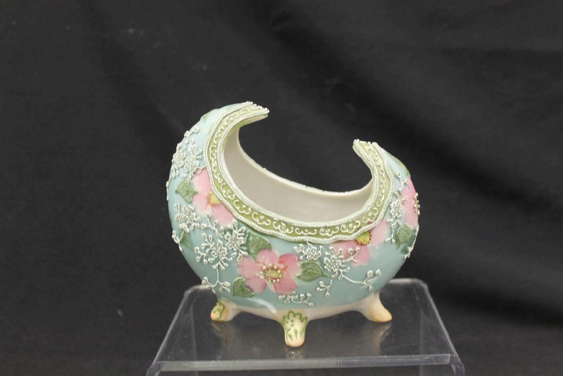 Royal Moriye Nippon 4-footed boat shaped  vase with (1 of 1)