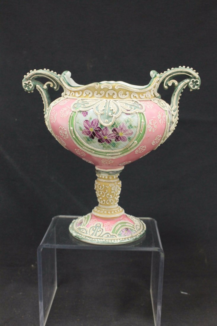 Unmarked Nippon bolted two handled urn (1 of 4)