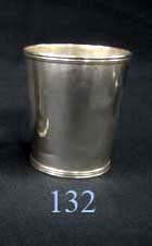 Duhme & Co., Cincinnati, coin silver beaker, c. 18: Duhme & Co., Cincinnati, coin silver beaker, c. 1855, 3 1/2"