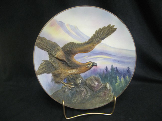 Nippon Green M with wreath eagle molded plaque.
