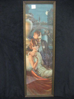 Half Yard long print of a young couple. "Moonligh: Half Yard long print of a young couple. "Moonlight in Vienna".