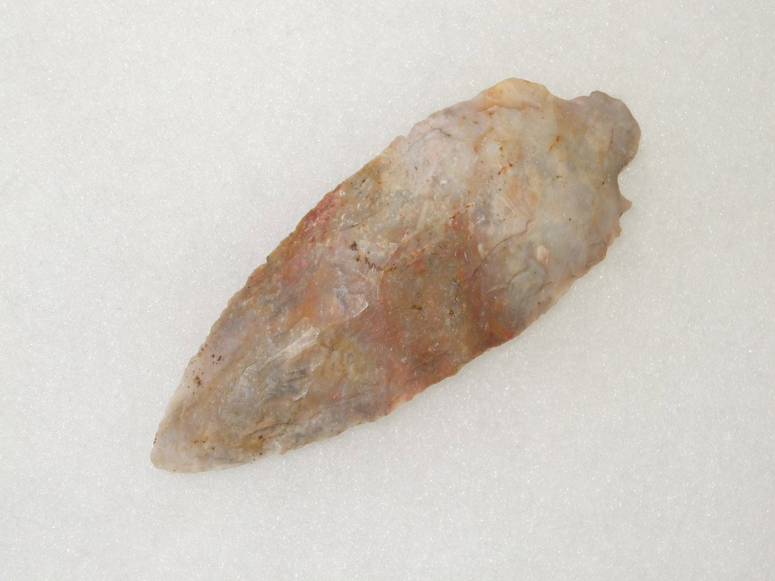 2 7/8" Boyles flint narrow stemmed Adena. Brown Co: 2 7/8" Boyles flint narrow stemmed Adena. Brown Co. OH