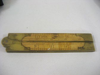 Stanley Rule and Level Co. No. 78 1/2 4-fold rule: Stanley Rule and Level Co. No. 78 1/2 4-fold rule with brass trim.