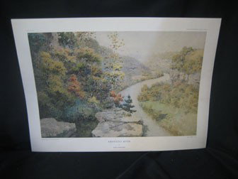 Paul Sawyier "Kentucky River" print. Plate Number: Paul Sawyier "Kentucky River" print. Plate Number 6 1968 Paul Sawyier Galleries, Inc. 789 of 1000.