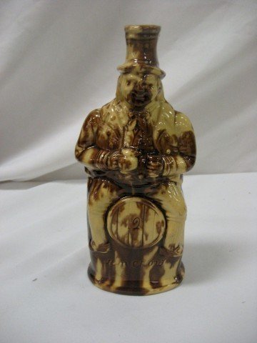 9" Jim Crow Bennington bottle with minor base chip: 9" Jim Crow Bennington bottle with minor base chips, crazing and lines at base, chip at rim on hat
