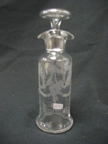 Hawkes 7 3/16" oil and vinegar bottle, base signe: Hawkes 7 3/16" oil and vinegar bottle, base signed