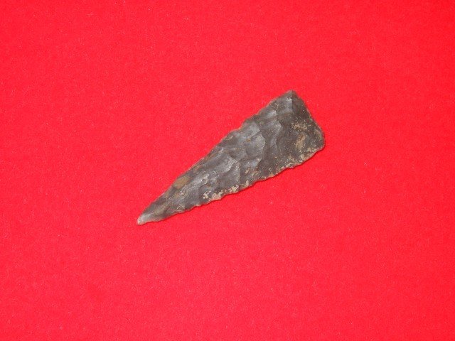 Fine 2" Sonora flint triangle, Pulaski Co., KY: Fine 2" Sonora flint triangle, Pulaski Co., KY