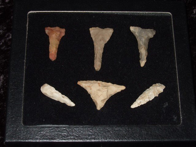 Frame of (6) miniature drills. All found by R. Wal: Frame of (6) miniature drills. All found by R. Walker in Northern KY. Largest is 1 5/8"