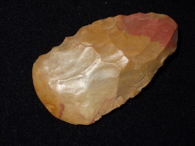 2 7/8" colorful Carter Cave flint polished celt, Bracke: 2 7/8" colorful Carter Cave flint polished celt, Bracken Co., KY.