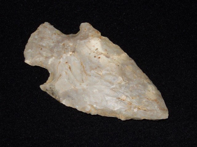 3 3/16" Boyles flint Hopewell point, Mason Co., KY: 3 3/16" Boyles flint Hopewell point, Mason Co., KY