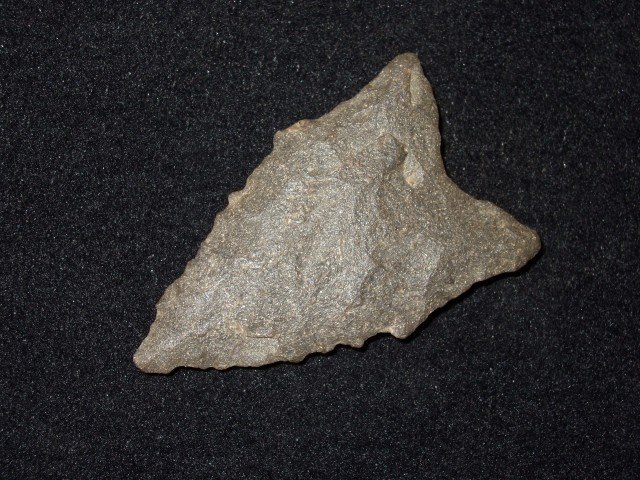 2 1/16' Ohio river fluted Dalton Paleo point. Former C: 2 1/16' Ohio river fluted Dalton Paleo point. Former Clem Caldwell collection.