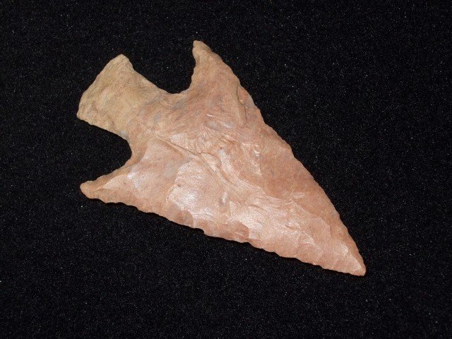2 1/2" Jasper flint Buck Creek point, Humphreys Co. TN: 2 1/2" Jasper flint Buck Creek point, Humphreys Co. TN