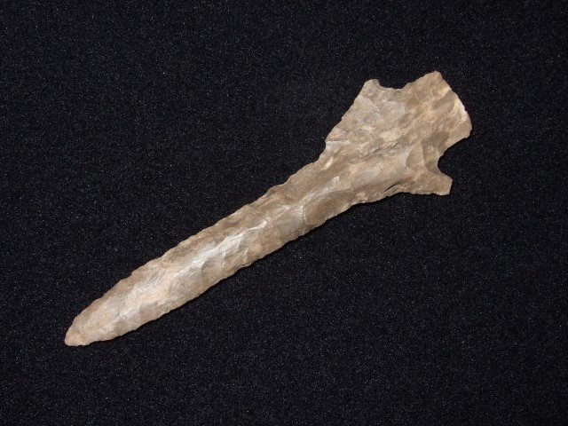 4 3/16" Dover flint stemmed Benton drill: 4 3/16" Dover flint stemmed Benton drill