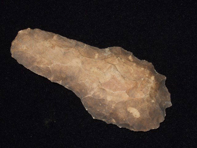 4 1/8" eccentric Dover flint mississippian Ceremonial f: 4 1/8" eccentric Dover flint mississippian Ceremonial flint mace
