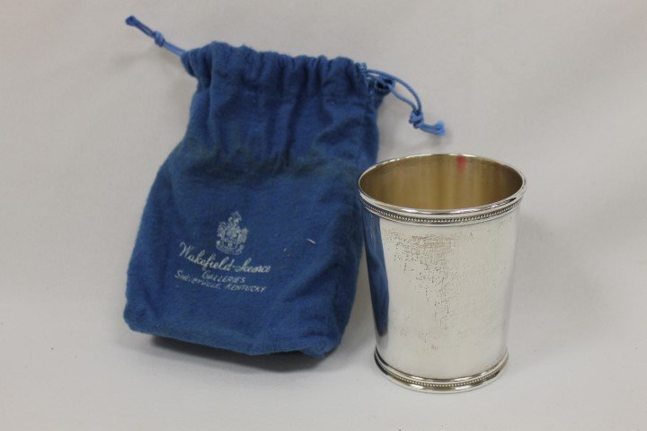 Mark Scearce Presidential sterling silver julep cup, 3 : Mark Scearce Presidential sterling silver julep cup, 3 3/4" tall. Lyndon B. Johnson