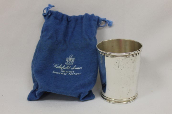 Mark Scearce Presidential sterling silver julep cup, 3 : Mark Scearce Presidential sterling silver julep cup, 3 3/4" tall. Ronald W. Reagan