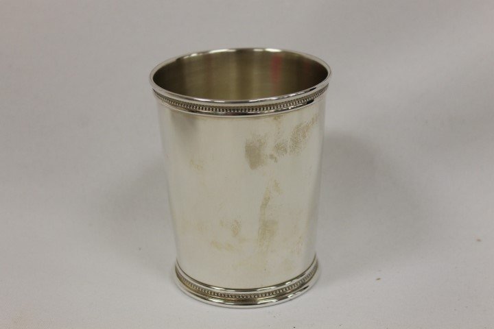 Mark Scearce Presidential sterling silver julep cup, 3 : Mark Scearce Presidential sterling silver julep cup, 3 3/4" tall. George H. W. Bush