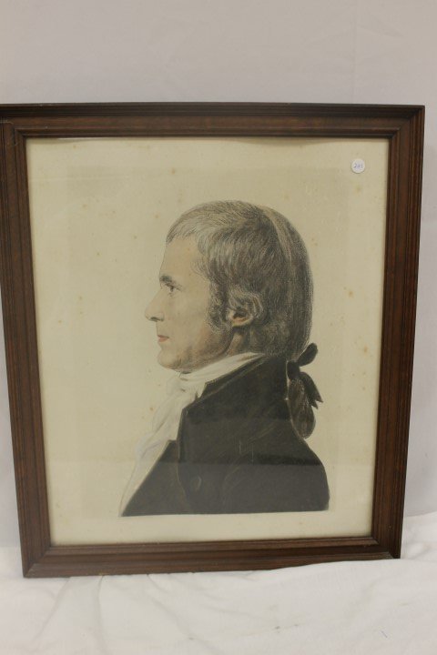 Framed portrait of Thomas Marshall, a lithographic engr: Framed portrait of Thomas Marshall, a lithographic engraving commissioned by Thomas Marshall Smith and engraved by JHE Whitney of Baltimore after the original physiognotrace created by Charles Bathaza