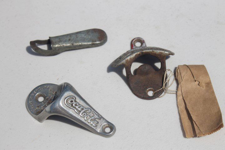 (3) Coca-Cola bottle openers: (3) Coca-Cola bottle openers