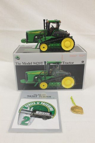Ertl 1:32 scale Series II Precision #2 John Deere Model: Ertl 1:32 scale Series II Precision #2 John Deere Model 9420T, No. 15286, 2002. With book and coin.