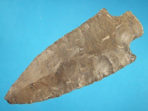 3 1/8” Dover flint Mulberry Creek point, Benton County,: 3 1/8” Dover flint Mulberry Creek point, Benton County, TN