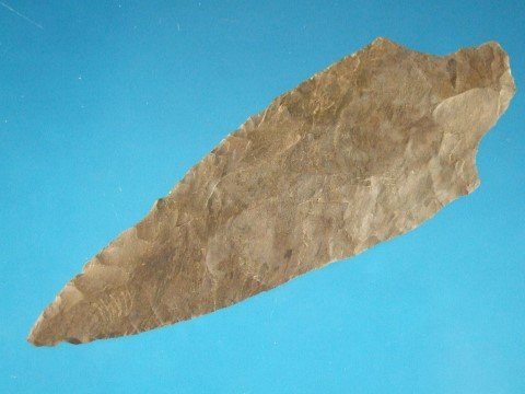 3 ¾” Dover flint Mulberry Creek point, Benton County,: 3 ¾” Dover flint Mulberry Creek point, Benton County, TN