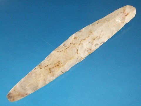 6 3/8” polished flint chisel, Lyon County, KY. Ex:: 6 3/8” polished flint chisel, Lyon County, KY. Ex: Red Tully collection.