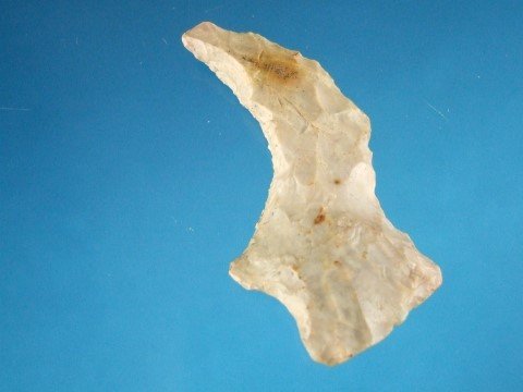 2 1/8” Boyles flint hafted scraper, Scioto County, OH: 2 1/8” Boyles flint hafted scraper, Scioto County, OH