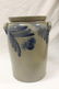 Fine 4 gallon cobalt decorated 2-handle stone jar with - 3