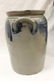 Fine 4 gallon cobalt decorated 2-handle stone jar with - 4