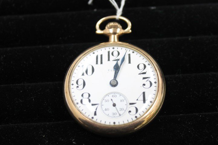 Elgin Gold Pocket Watch 14 Size Dueber Warranted 20