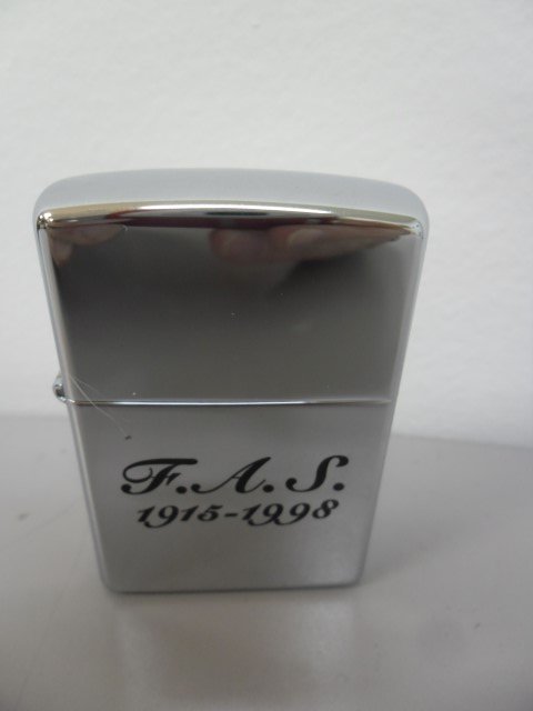 Francis Albert Sinatra Commemorative Zippo lighter,: Francis Albert Sinatra Commemorative Zippo lighter, Made in USA, Very Rare. According to Zippo, only 100 of these lighters were produced and given to $200/plate purchasers of a seat at the First Annua