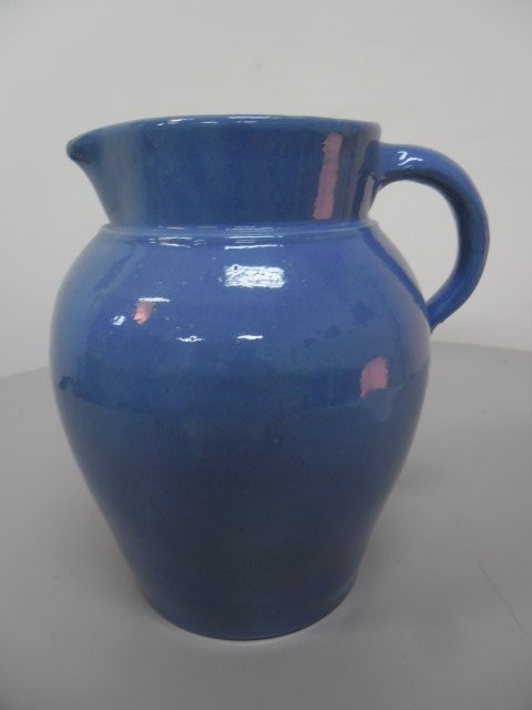 Louisville Pottery Large Blue Pitcher Cherokee Pottery Aug 29