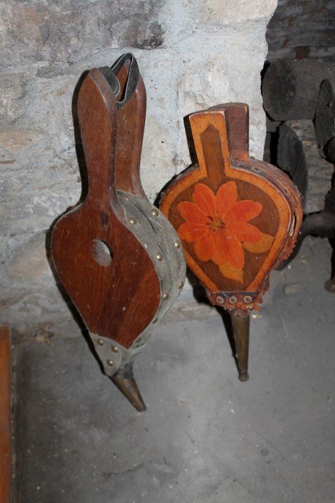 (2) fireplace bellows, largest is app. 20" long, (1 of 3)