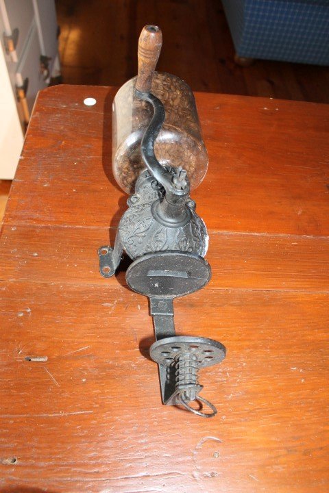 Arcade Crystal wall mount coffee mill, 16 1/2" tall (1 of 2)