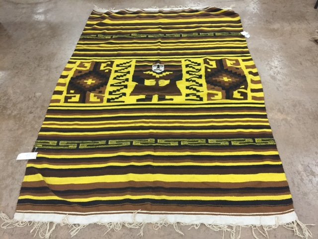 Genuine Old Wool Mexican Kelim, 5'2" X 7'5", suggested: Genuine Old Wool Mexican Kelim, 5'2" X 7'5", suggested Retail Price is $3,832.