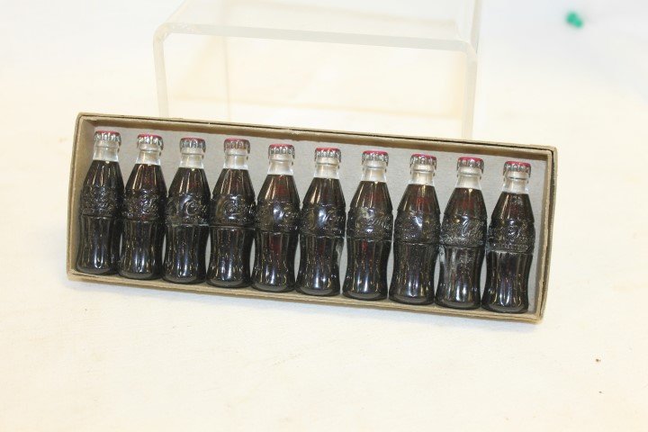 Box or (10) Coca-Cola bottle cigarette lighters.: Box or (10) Coca-Cola bottle cigarette lighters.