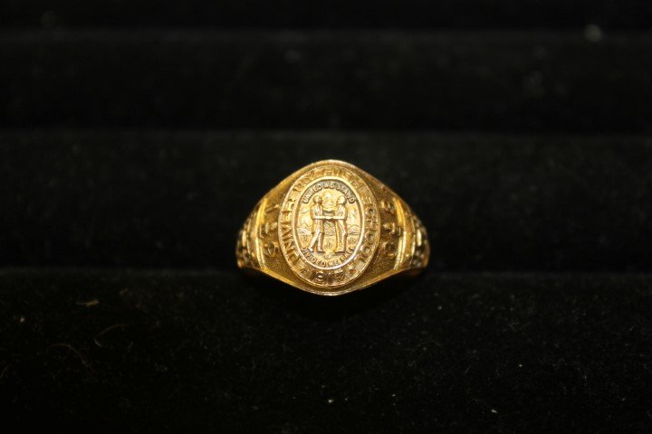 Balfour 10K yellow gold University High School 1938: Balfour 10K yellow gold University High School 1938 class ring, HCR, Size 11