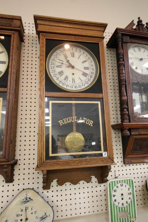 Sessions 8-Day oak calendar Regulator clock (1 of 1)