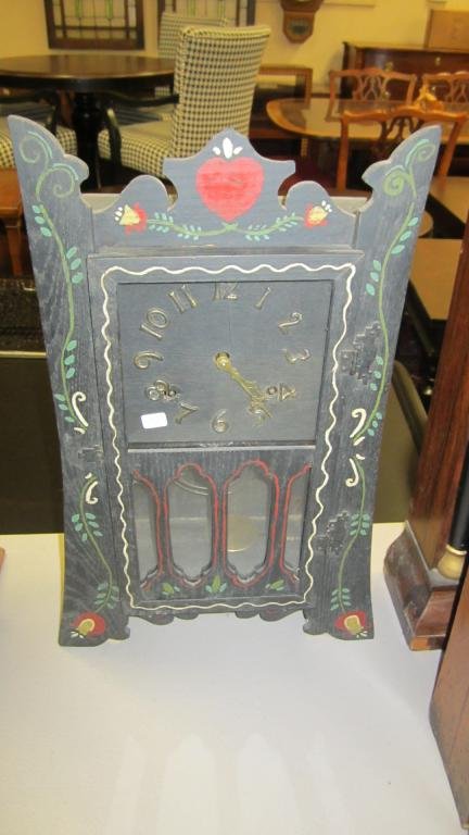 Cottage painted oak mantle clock (1 of 1)