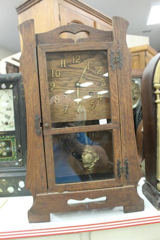 Mission oak style mantle clock (1 of 1)