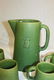 Acorn marked stonware tankard with 4 mugs with moled - 2