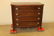 Walnut 4-drawer D-front chest with burl drawer fronts - 2