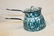 Fine flared bottom granite double boiler in dark green - 3