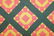 Pink and yellow 8-petal flower with double border - 2